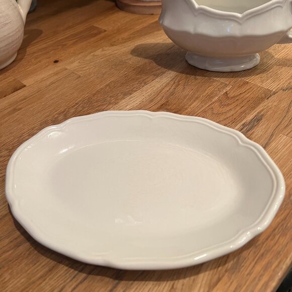 Vtg Royal Staffordshire Heirloom Ironstone Gravy Boat & Underplate By Meakin J&G - Picture 5 of 13